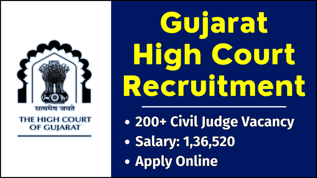 Gujarat High Court Recruitment 2025, 210+ Civil Judge Vacancy Out, Check Complete Details & How to Apply