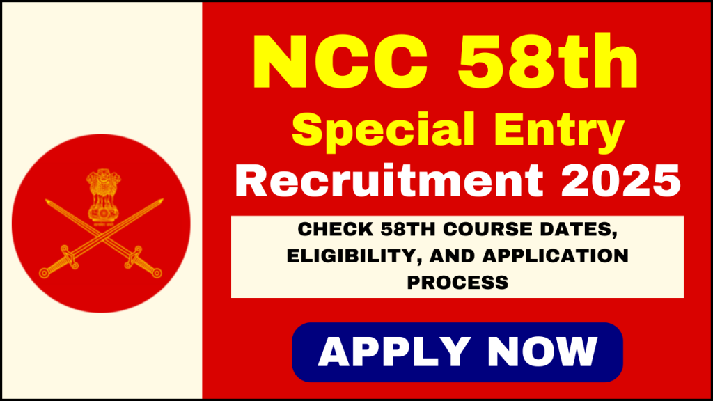 58th NCC Special Entry Recruitment 2025, A Comprehensive Guide